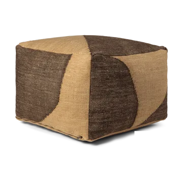 Μαξιλάρι καθίσματος Forene square pouf 60x60x40 cm - Tan-Chocolate - Ferm Living
