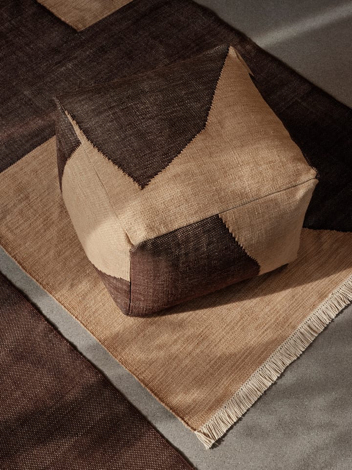 Μαξιλάρι καθίσματος Forene square pouf 60x60x40 cm, Tan-Chocolate Ferm Living