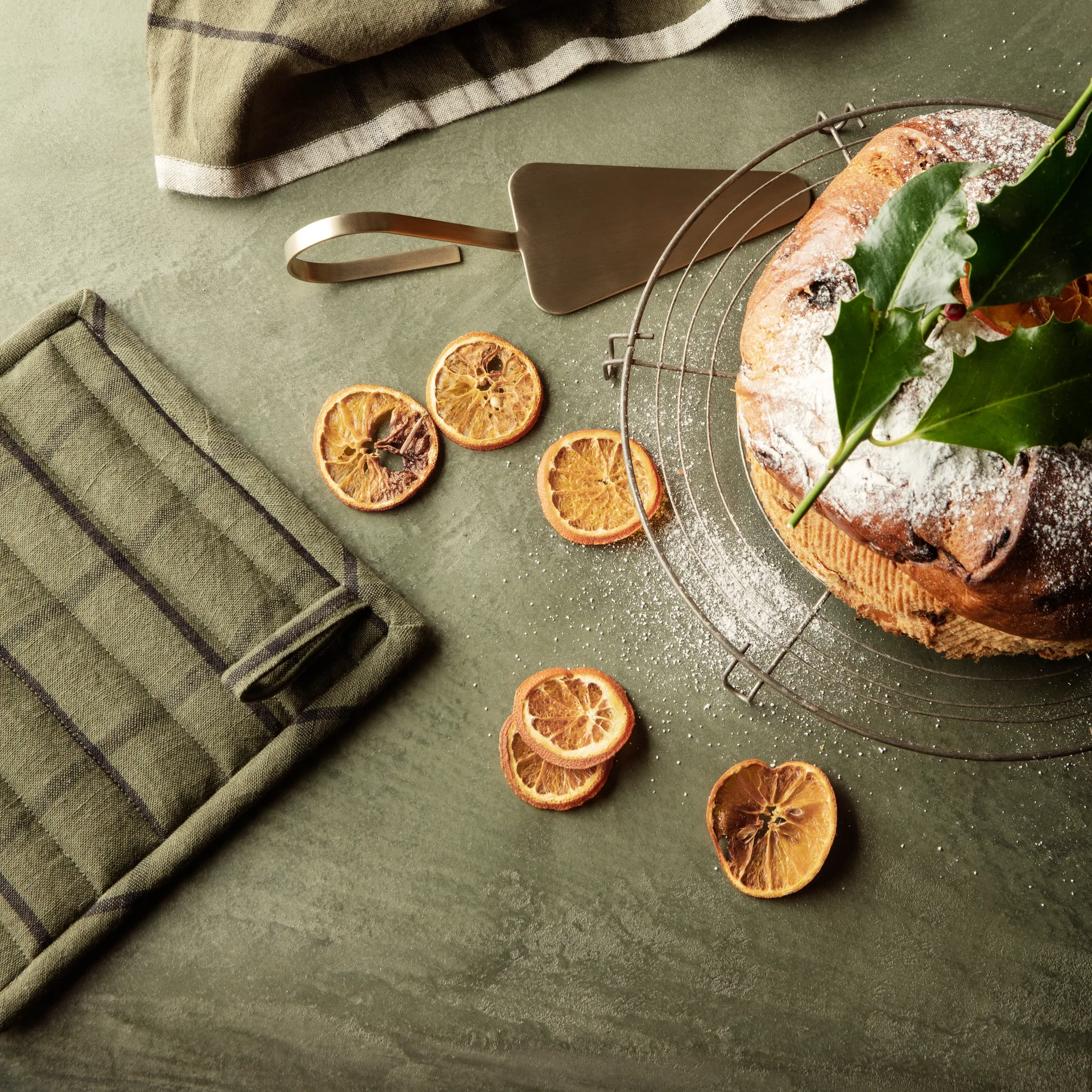 Hale γάντι φούρνου Συσκευασία 2 τεμαχίων, πράσινο-μαύρο Ferm Living