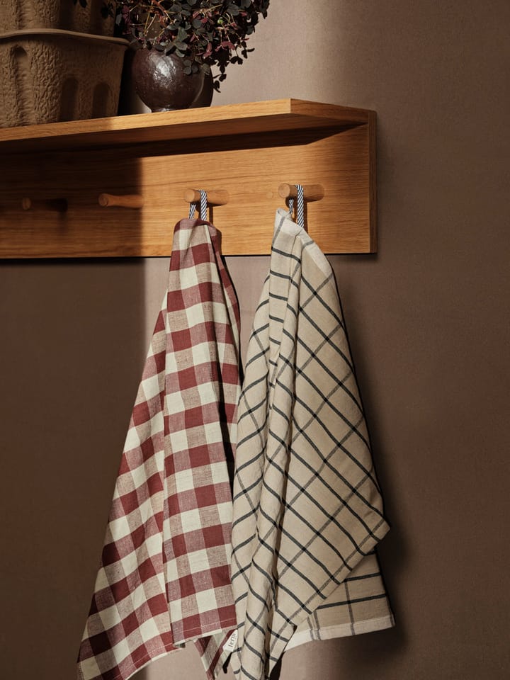 Hale πετσέτα κουζίνας 50x70 cm, Cinnamon-grey green Ferm Living