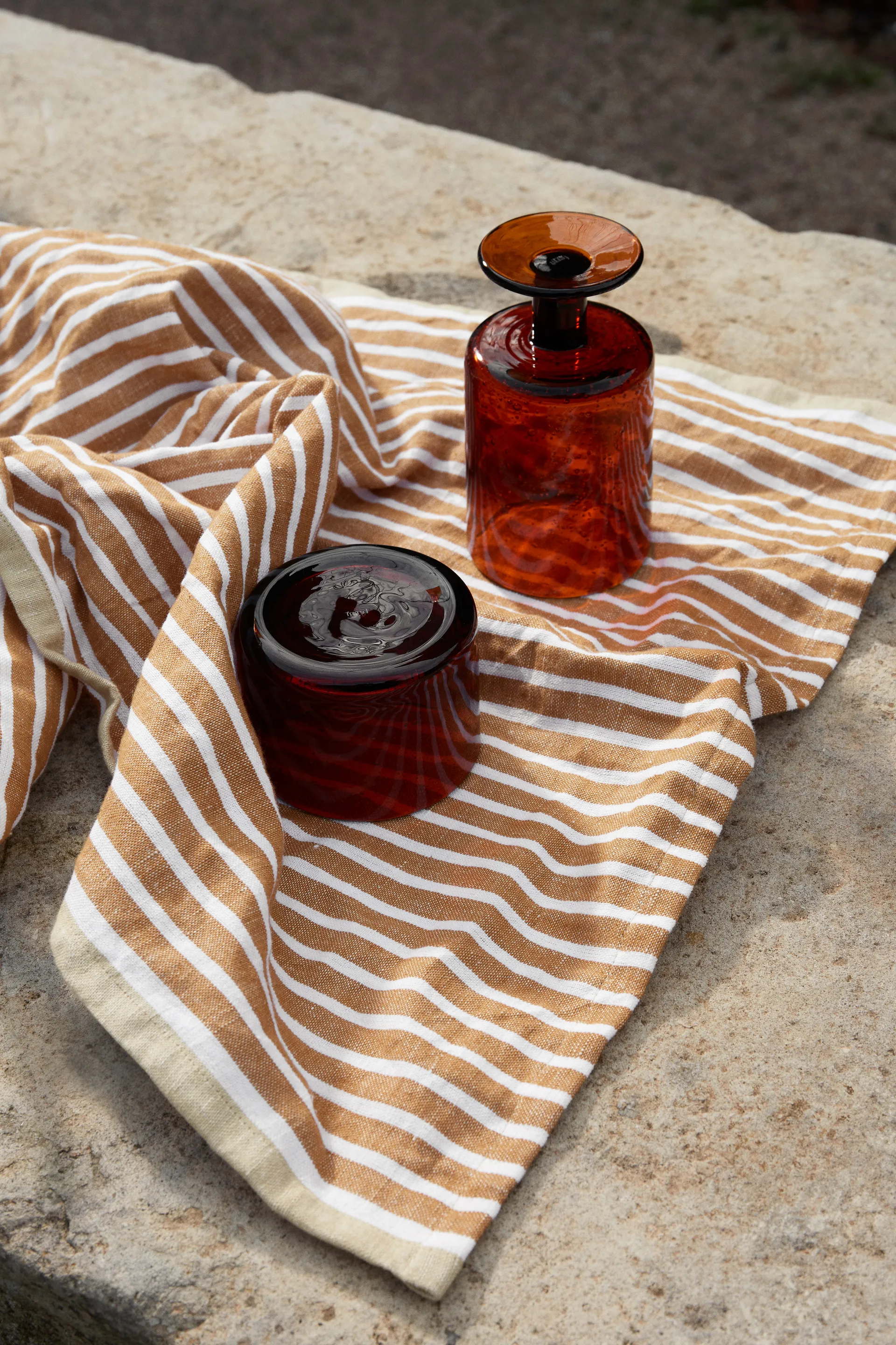 Hale πετσέτα κουζίνας 50x70 cm, Golden brown-silver fern Ferm Living