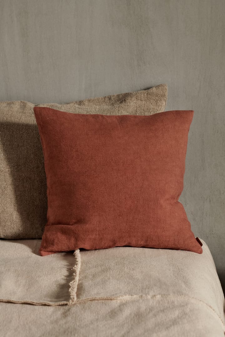 Heavy Linen μαξιλάρι 50x50 εκ, Berry Κόκκινο Ferm Living