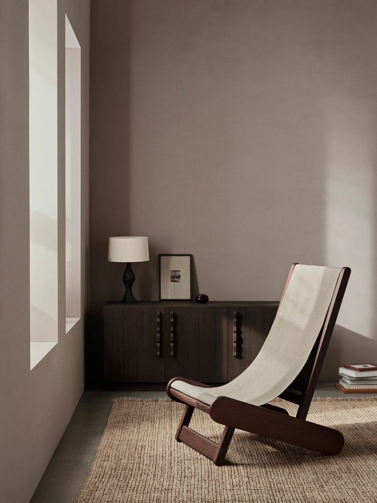 Hemi πολυθρόνα σαλονιού, Dark stained, natural Ferm Living