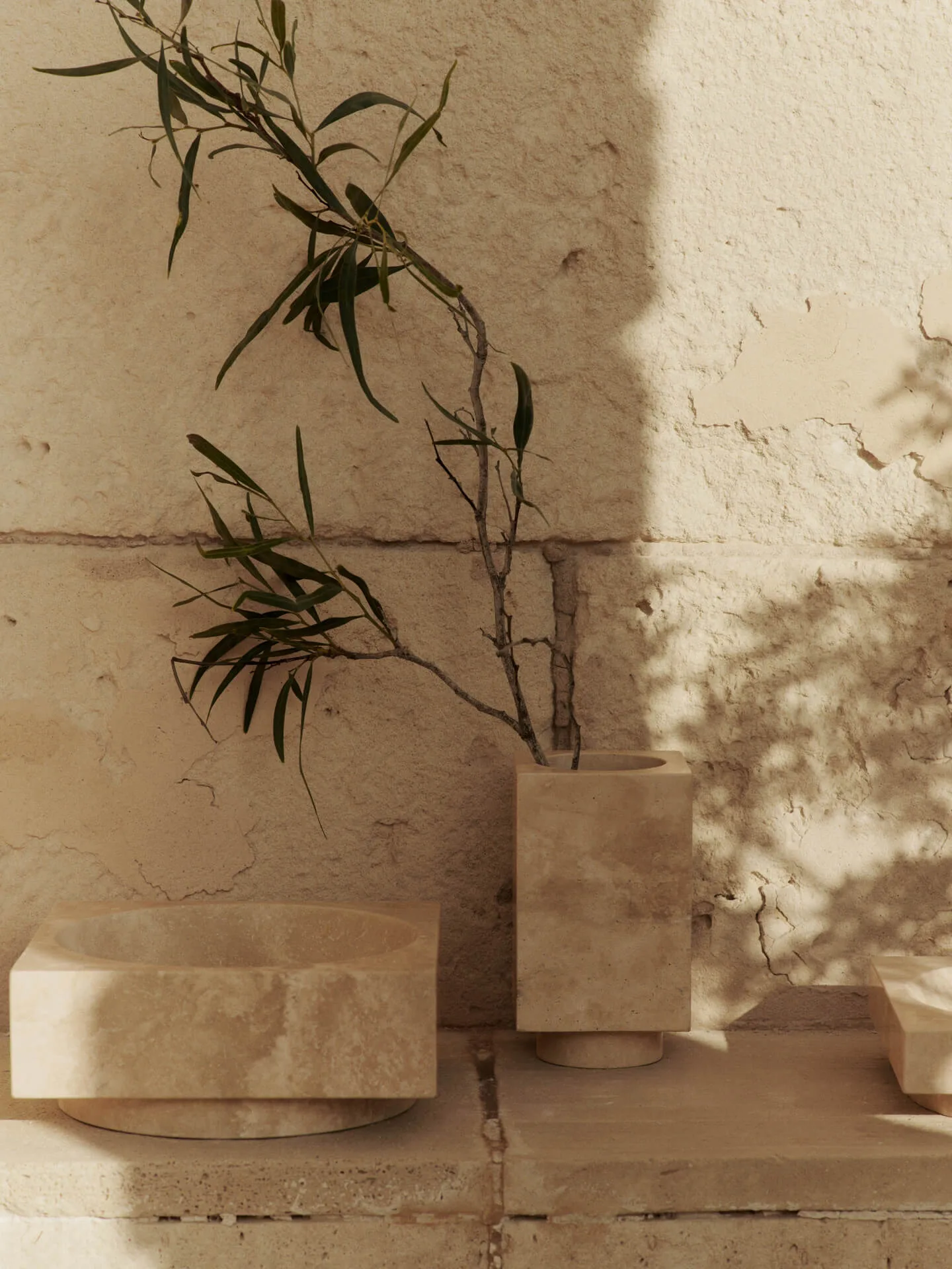 Hew διακοσμητικό μπολ ψηλό, Travertine Ferm Living