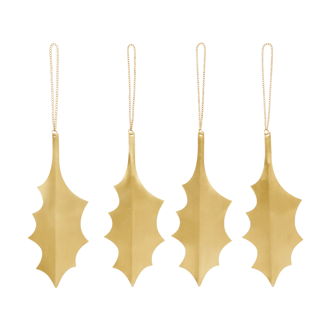 Holly leaf διακοσμητικό κρεμαστό 13,5 εκ. 4 τεμάχια, Brass Ferm Living