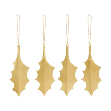 Holly leaf διακοσμητικό κρεμαστό 13,5 εκ. 4 τεμάχια - Brass - Ferm Living