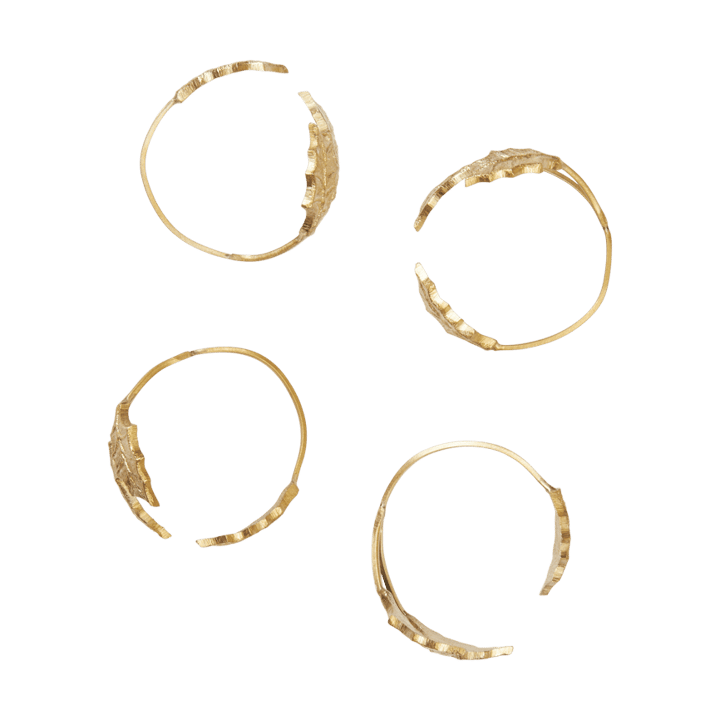 Δαχτυλίδι πετσέτας Holly leaf Ø5,3 cm 4-pack - Brass - Ferm Living