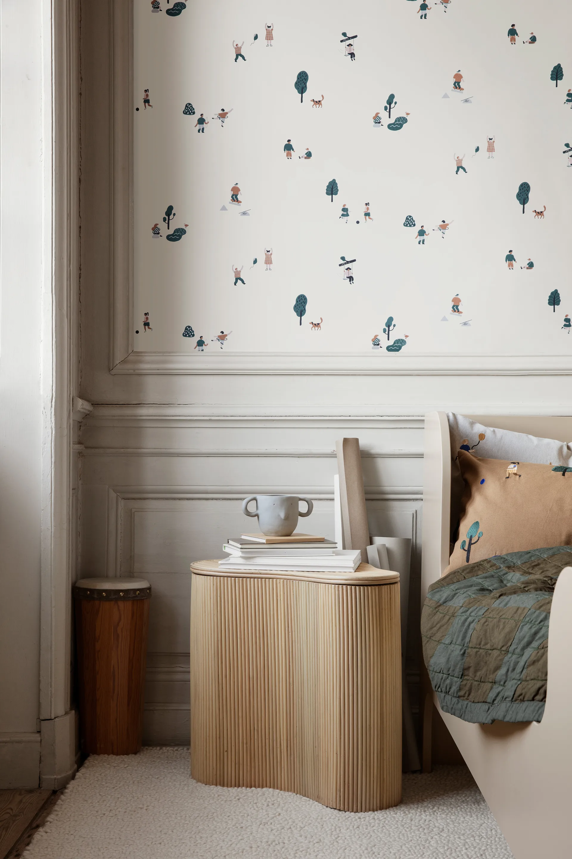 Βοηθητικό τραπέζι, Isola, με αποθηκευτικό χώρο, Natural Ferm Living