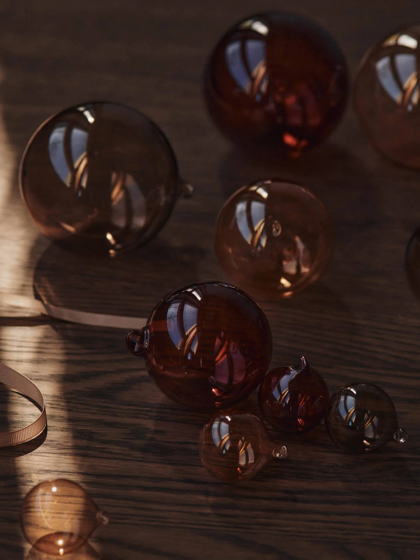 Γυάλινη μπάλα julkulor L Ø10 εκ 3 τεμάχια, Roseate Translucent Ferm Living