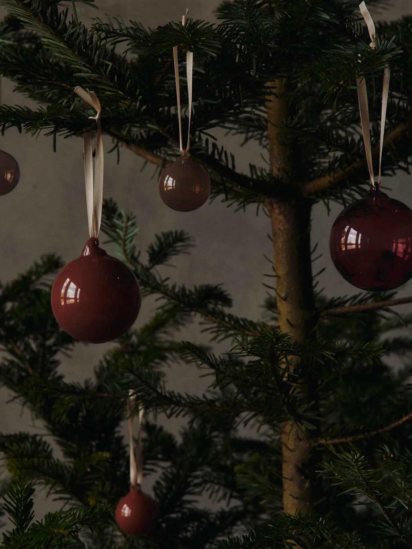 Γυάλινη μπάλα julkulor M Ø8 cm 3 τεμάχια, Roseate Translucent Ferm Living