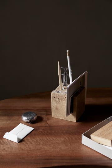Klint pencil βάση 9x9 εκ - Beige travertine - Ferm Living