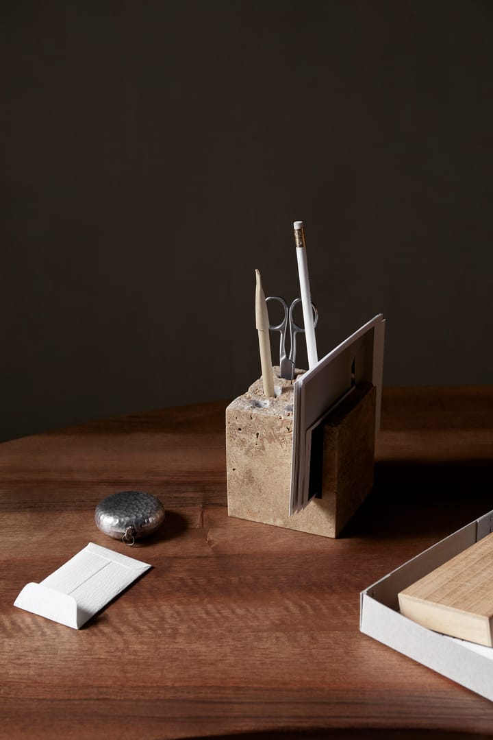 Klint pencil βάση 9x9 εκ, Beige travertine Ferm Living