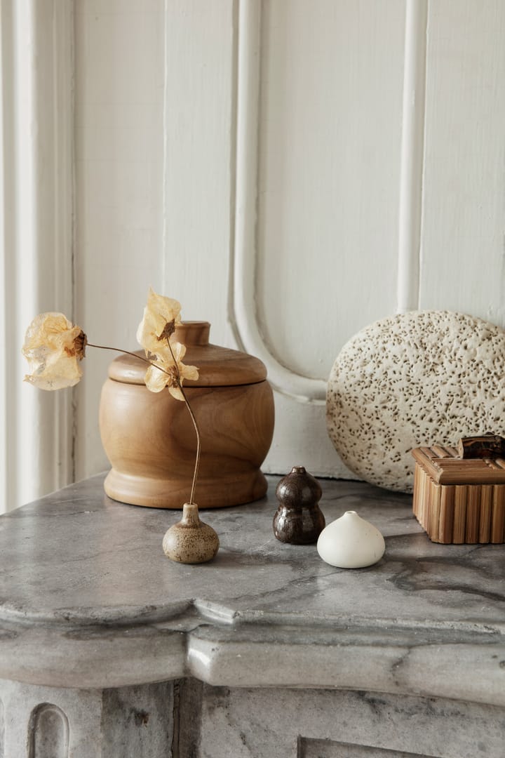 Komo βάζο μίνι σετ των 3, Καφέ-λευκό Ferm Living