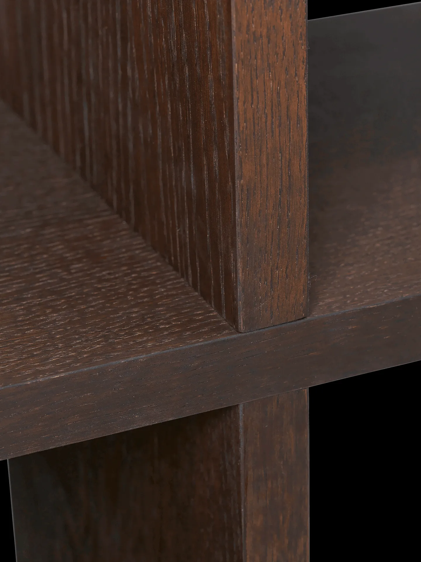 Kona βιβλίοράφι 2x2, Dark stained Ferm Living