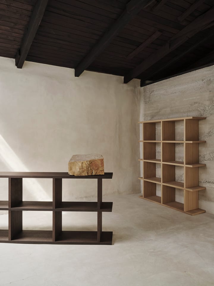 Kona βιβλίοράφι 3x2, Dark stained Ferm Living