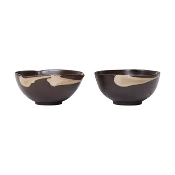 Koyo μπολ 2-pack - Dark brown-buff, Ø11,5x6 εκ. - Ferm Living