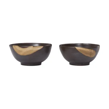Koyo μπολ 2-pack - Dark brown-buff, Ø8,5x4,5 εκ. - Ferm Living