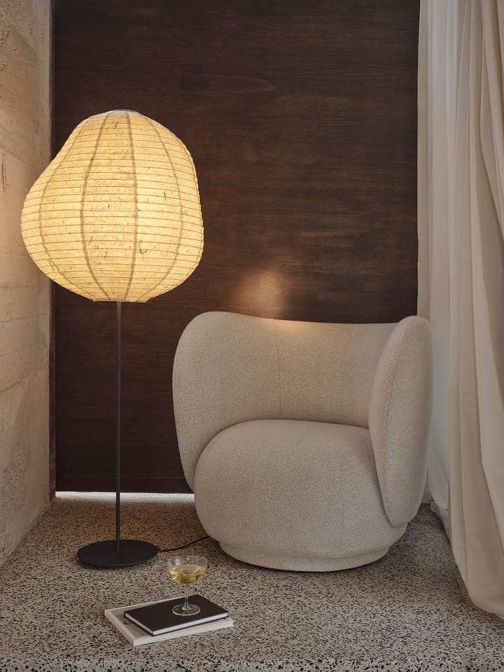 Kurbis φωτιστικό δαπέδου high, Natural-black Ferm Living