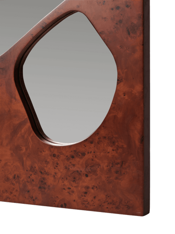 Lager επιτοίχιο ράφι τριπλό μικρό - Dark stained burl, 82 cm - Ferm Living