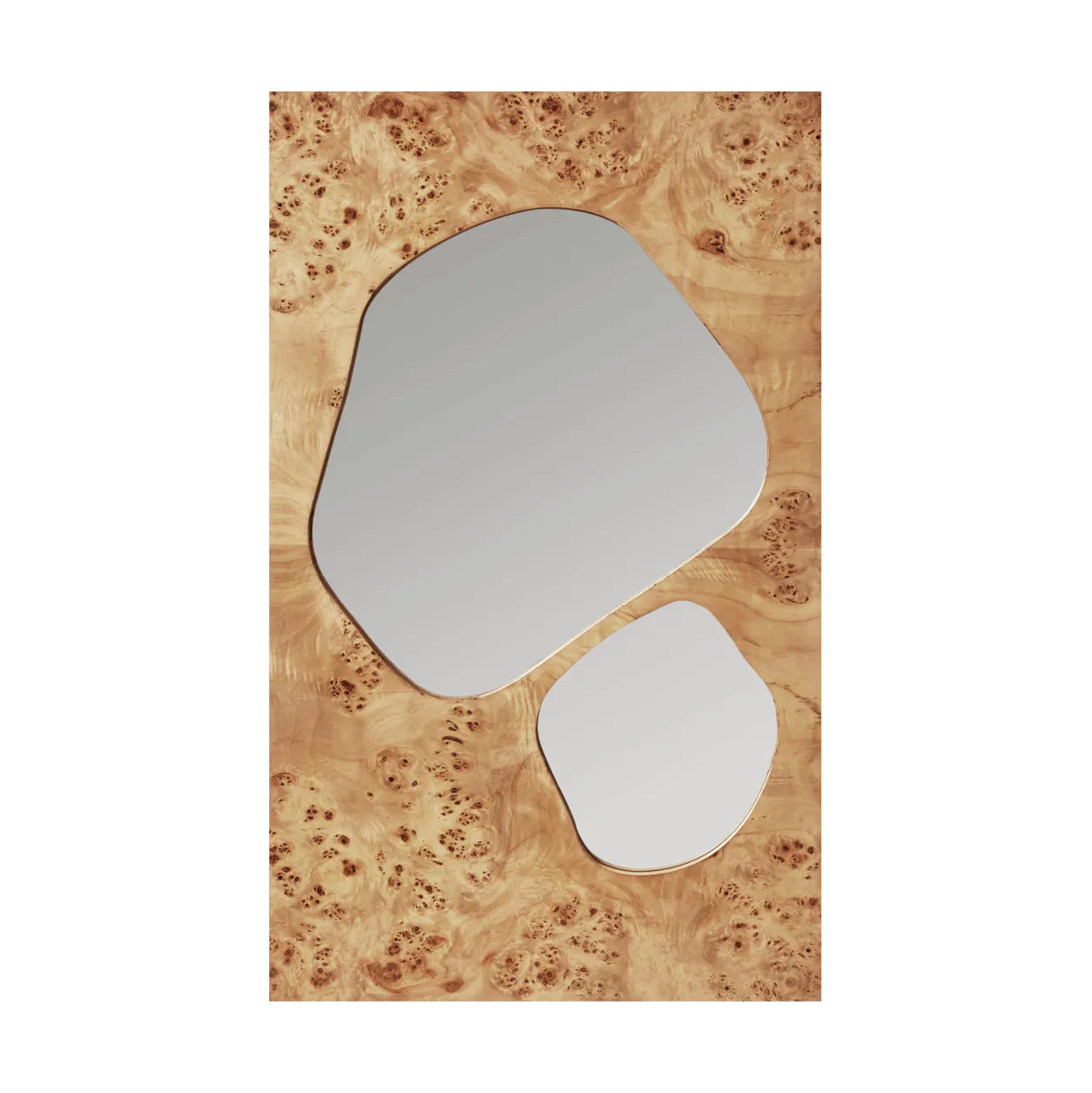 Lager επιτοίχιο ράφι τριπλό μικρό, Natural burl, 82 cm Ferm Living