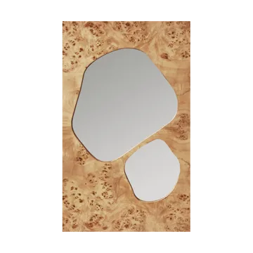 Lager επιτοίχιο ράφι τριπλό μικρό - Natural burl, 82 cm - Ferm Living