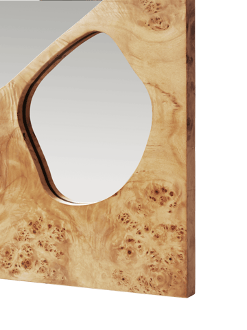 Lager επιτοίχιο ράφι τριπλό μικρό - Natural burl, 82 cm - Ferm Living