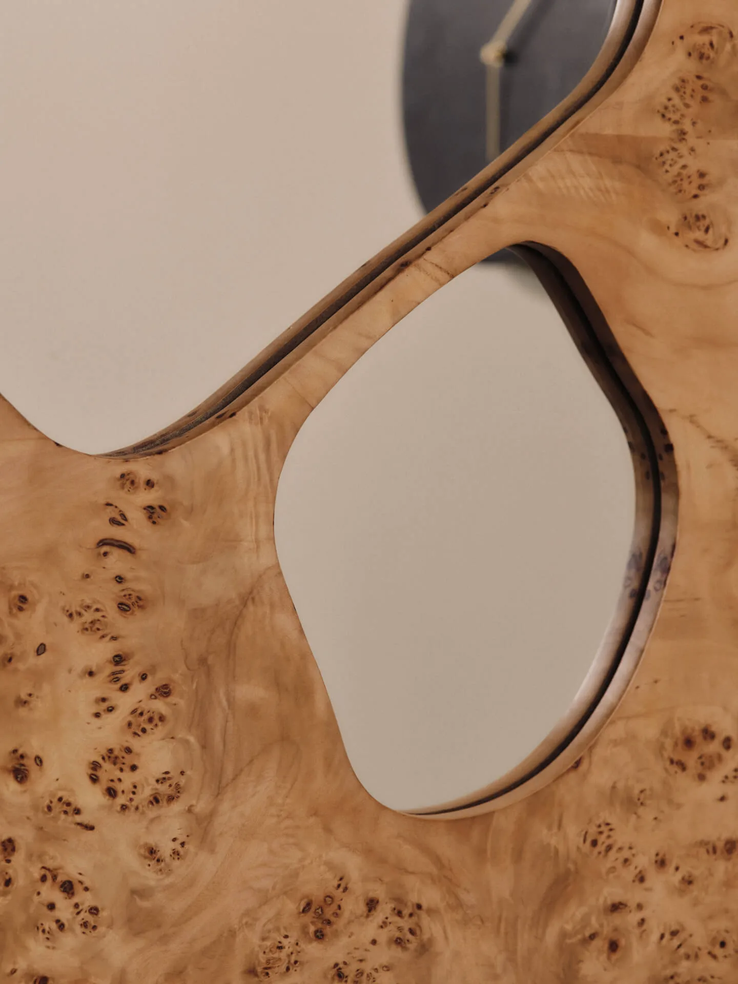 Lager επιτοίχιο ράφι τριπλό μικρό, Natural burl, 82 cm Ferm Living