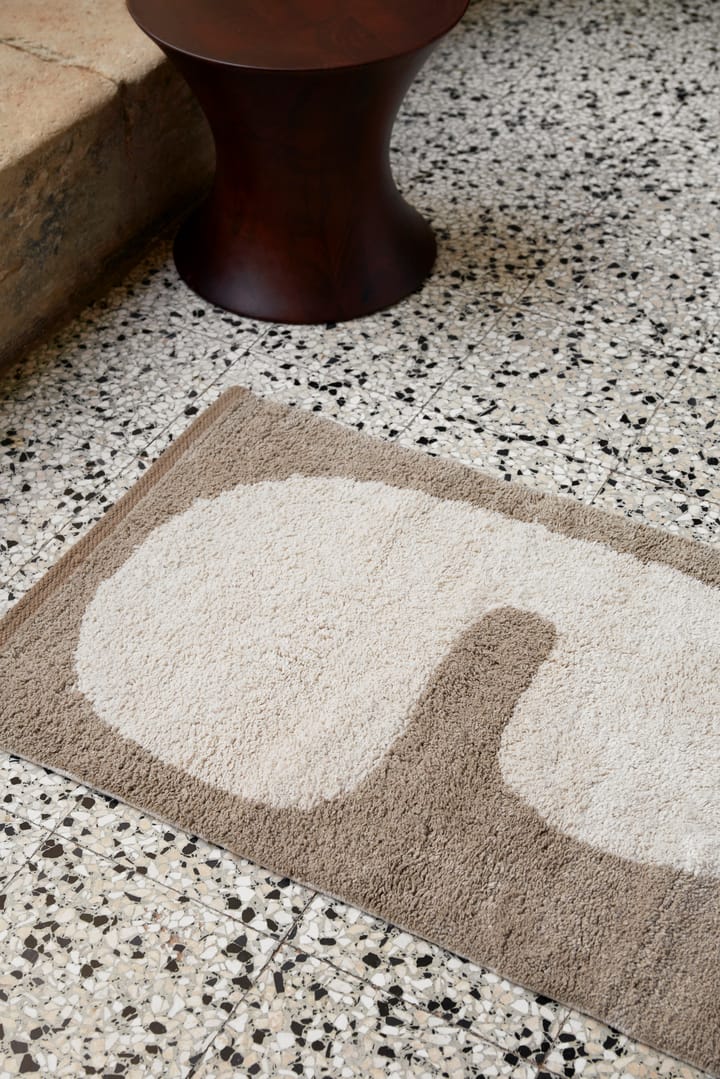 Lay bathroom χαλί 50x70 εκ, Dark taupe-off white Ferm Living
