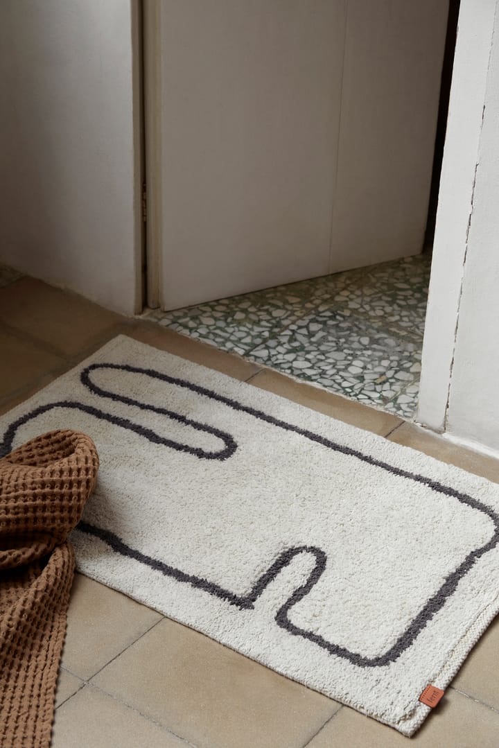 Lay bathroom χαλί 50x70 εκ, Off white-coffee Ferm Living
