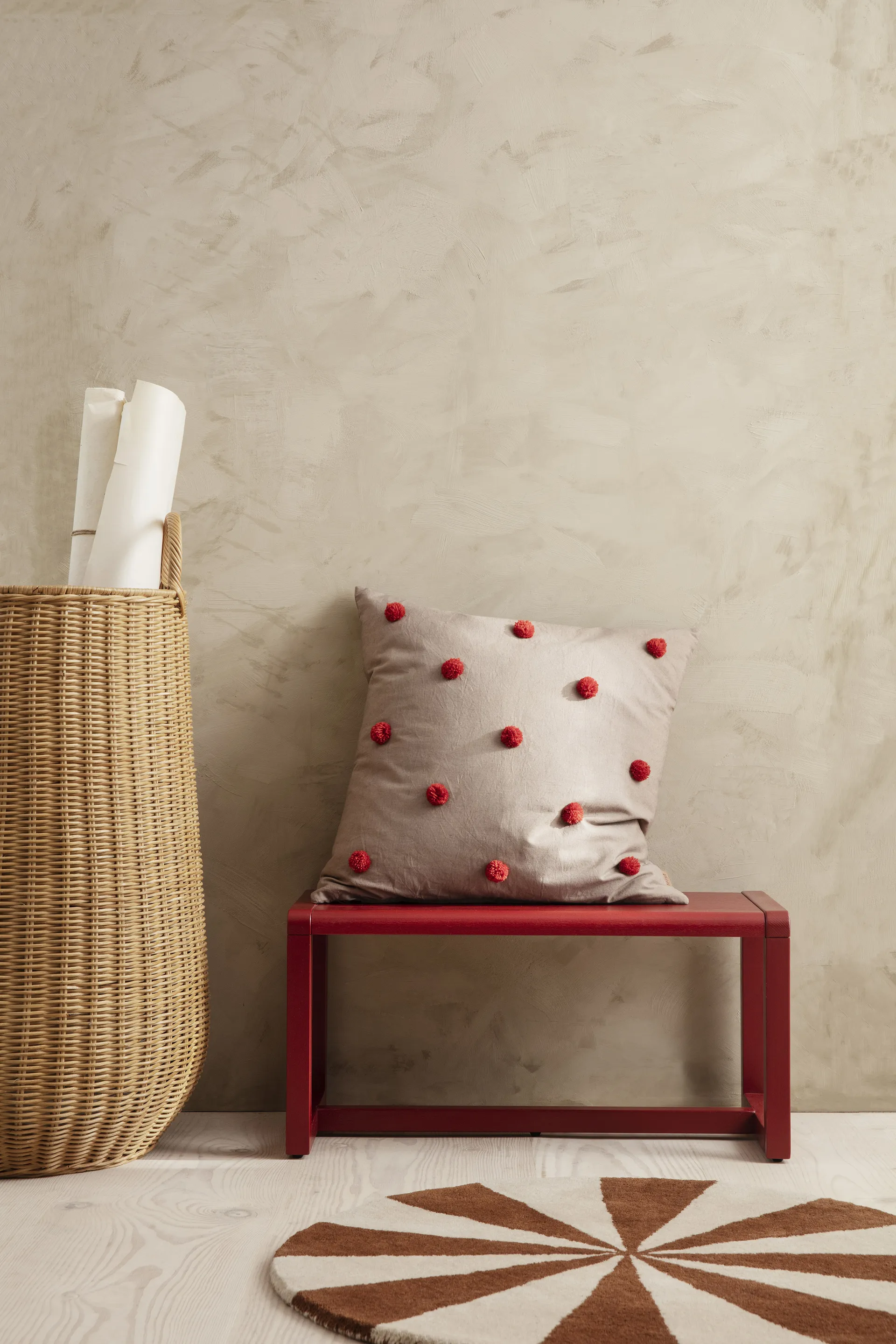 Little Architecht παγκάκι, Poppy red Ferm Living