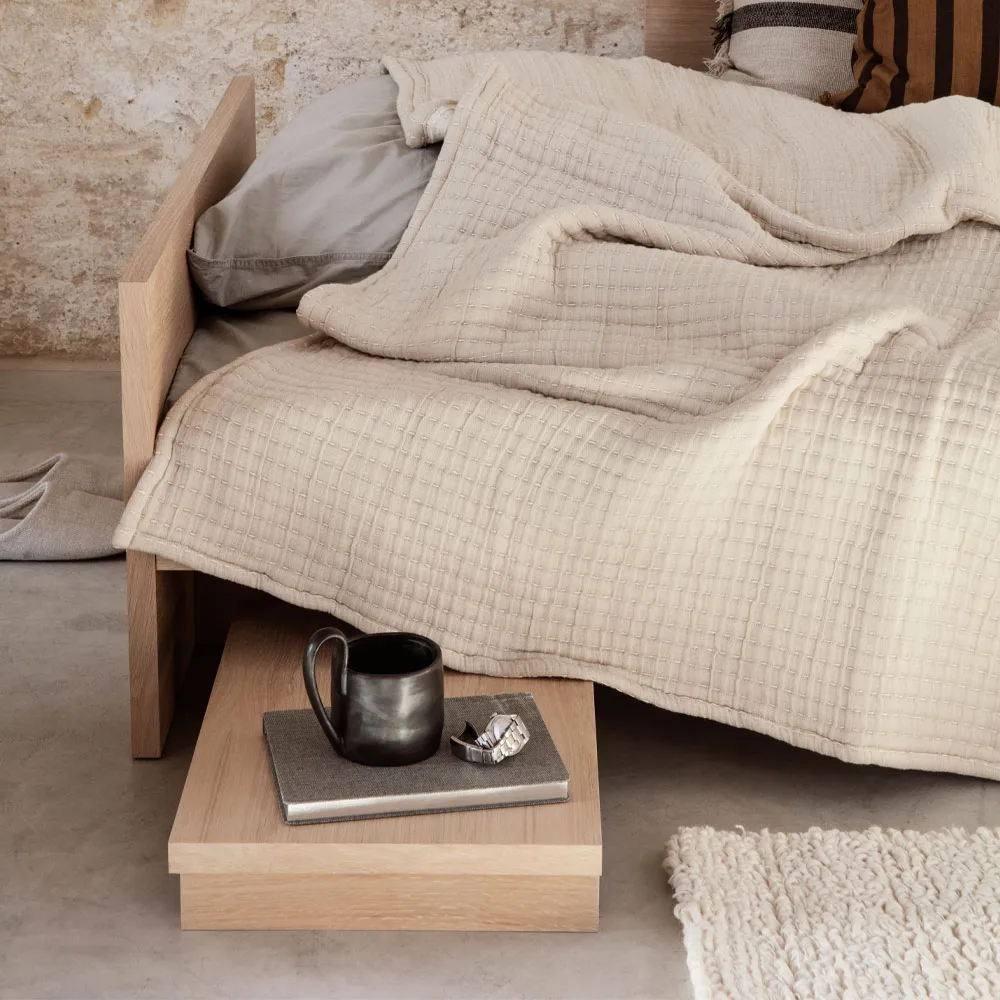 Low table Τραπεζάκι Kona, Δρυς φυσικός καπλαμάς Ferm Living