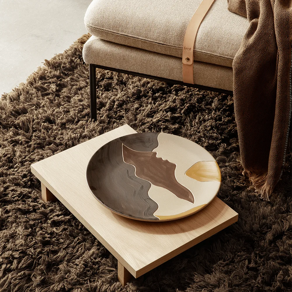 Low table Τραπεζάκι Kona, Δρυς φυσικός καπλαμάς Ferm Living