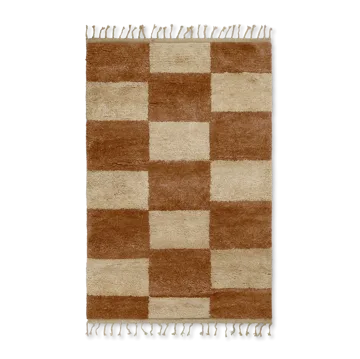 Mara χειροποίητο χαλί 120x180 cm - Σκούρο Τούβλο-υπόλευκο - Ferm Living