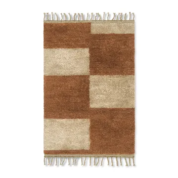 Mara χειροποίητο χαλί 80x120 cm - Σκούρο Τούβλο-υπόλευκο - Ferm Living