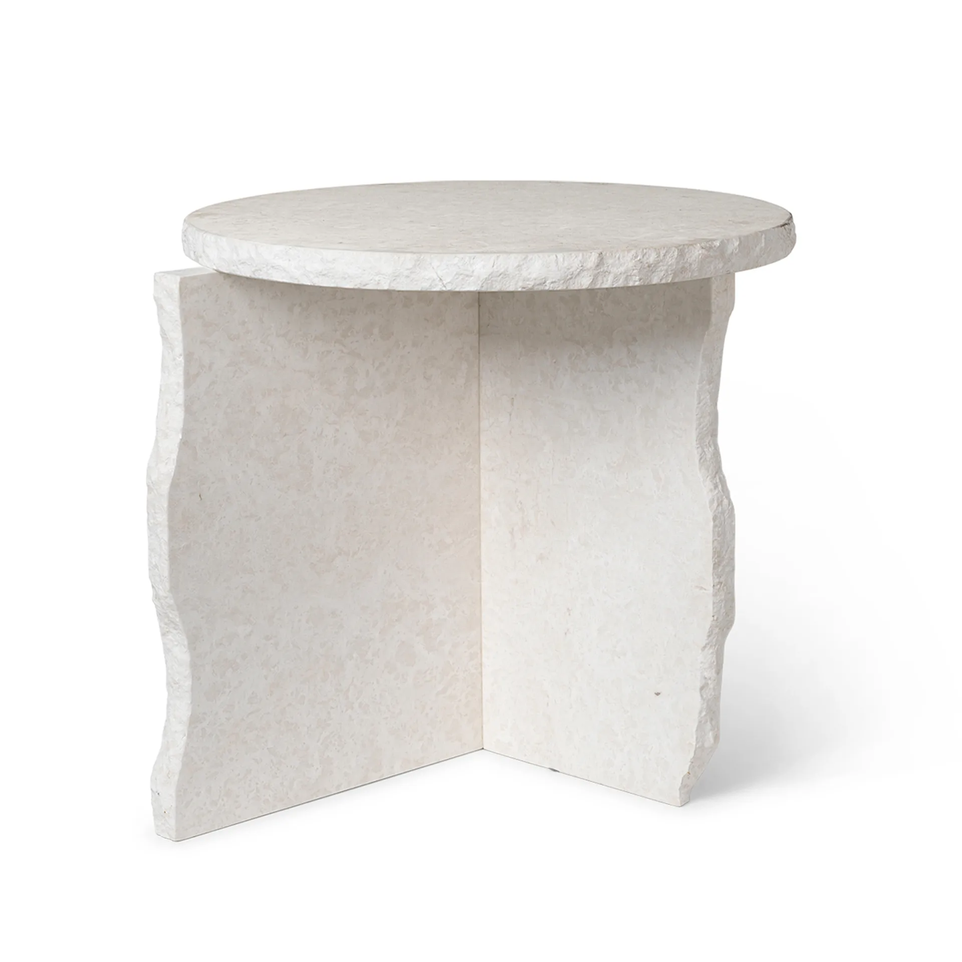 Mineral σκαλιστό τραπέζι 52cm, Bianco Curia Ferm Living