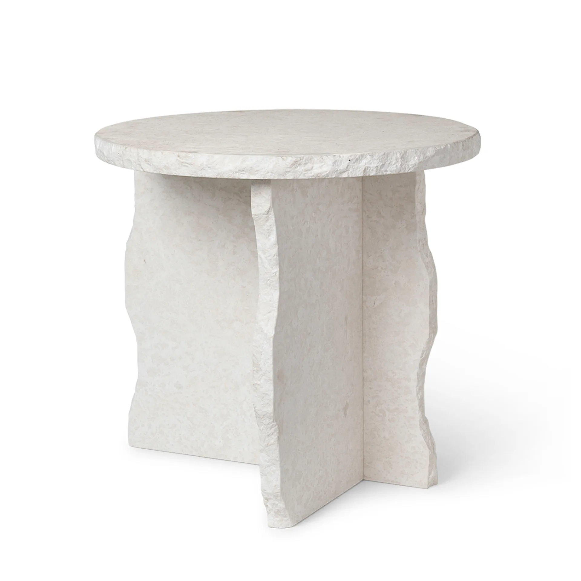 Mineral σκαλιστό τραπέζι 52cm, Bianco Curia Ferm Living