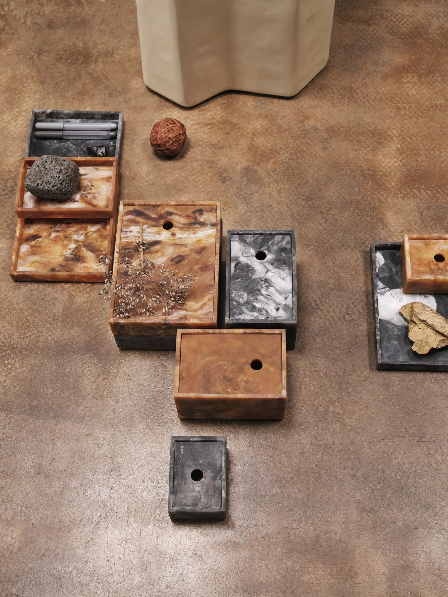 Mist κουτί αποθήκευσης 10x15 cm, Charcoal Ferm Living