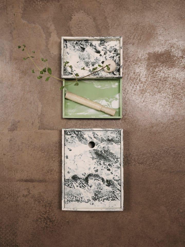 Mist κουτί αποθήκευσης 15x20 cm, Emerald-off white Ferm Living