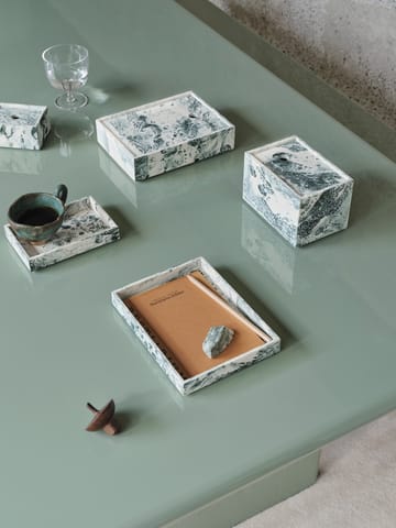 Mist κουτί αποθήκευσης 15x20 cm - Emerald-off white - Ferm Living