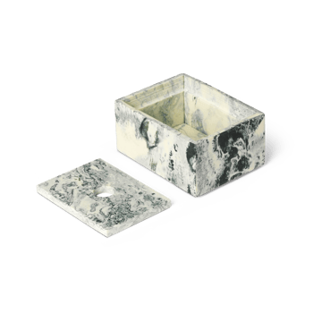 Mist κουτί αποθήκευσης 7,5x10 cm - Emerald-off white - Ferm Living