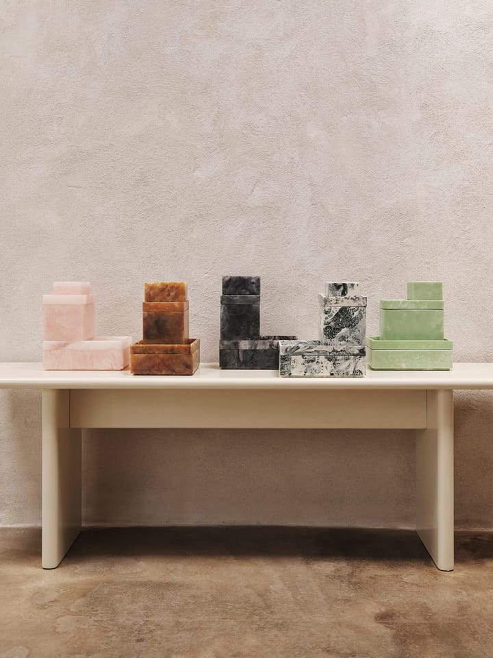 Mist κουτί αποθήκευσης 7,5x10 cm, Emerald-off white Ferm Living