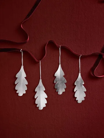 Oak leaf διακοσμητικά κρεμαστά 13,5 εκ. 4 τεμάχια - Ασήμι - Ferm Living