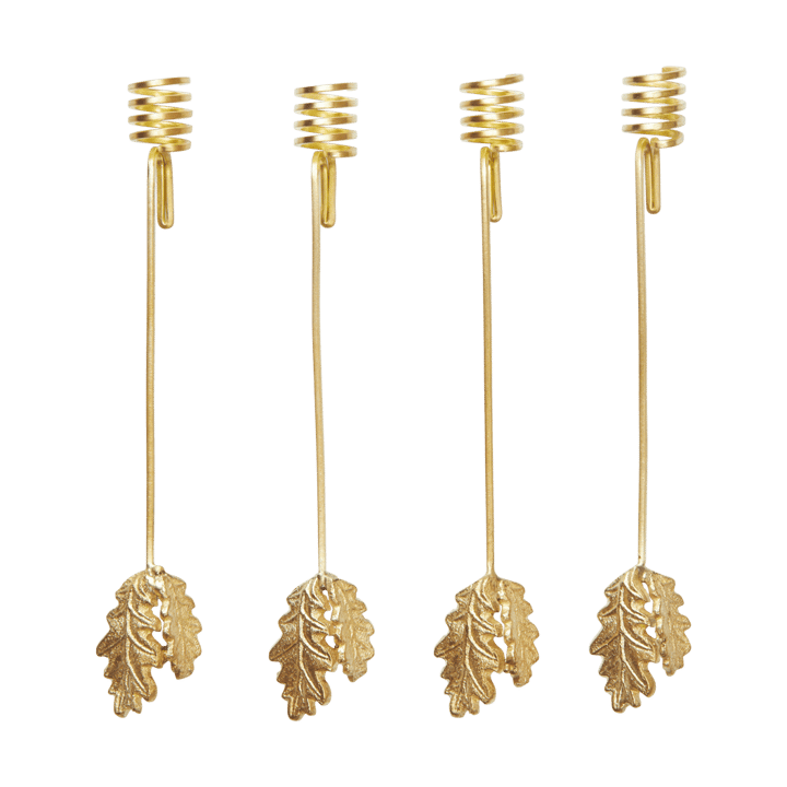 Oak leaf Christmas tree κηροπήγιο (σετ 4 τεμαχίων) - Brass - Ferm Living