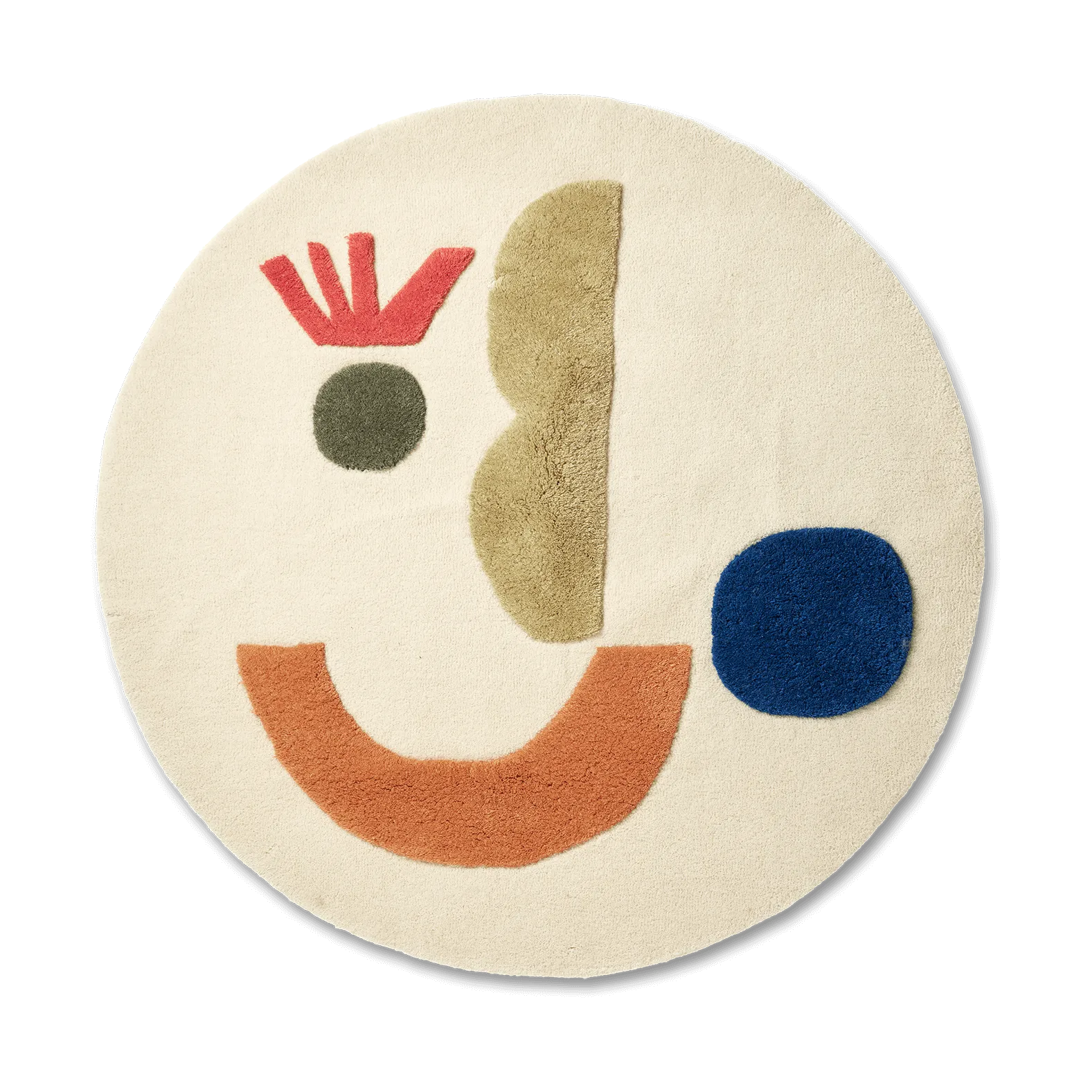 Θυσανωτό χαλί Panto, Off white, Ø130 cm Ferm Living