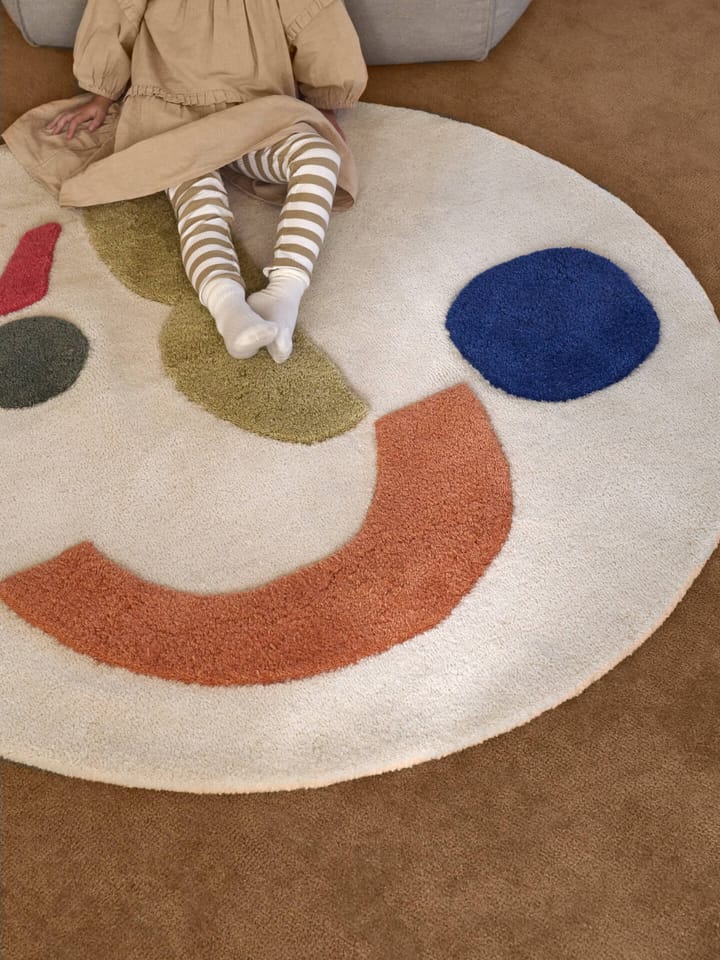 Θυσανωτό χαλί Panto, Off white, Ø130 cm Ferm Living