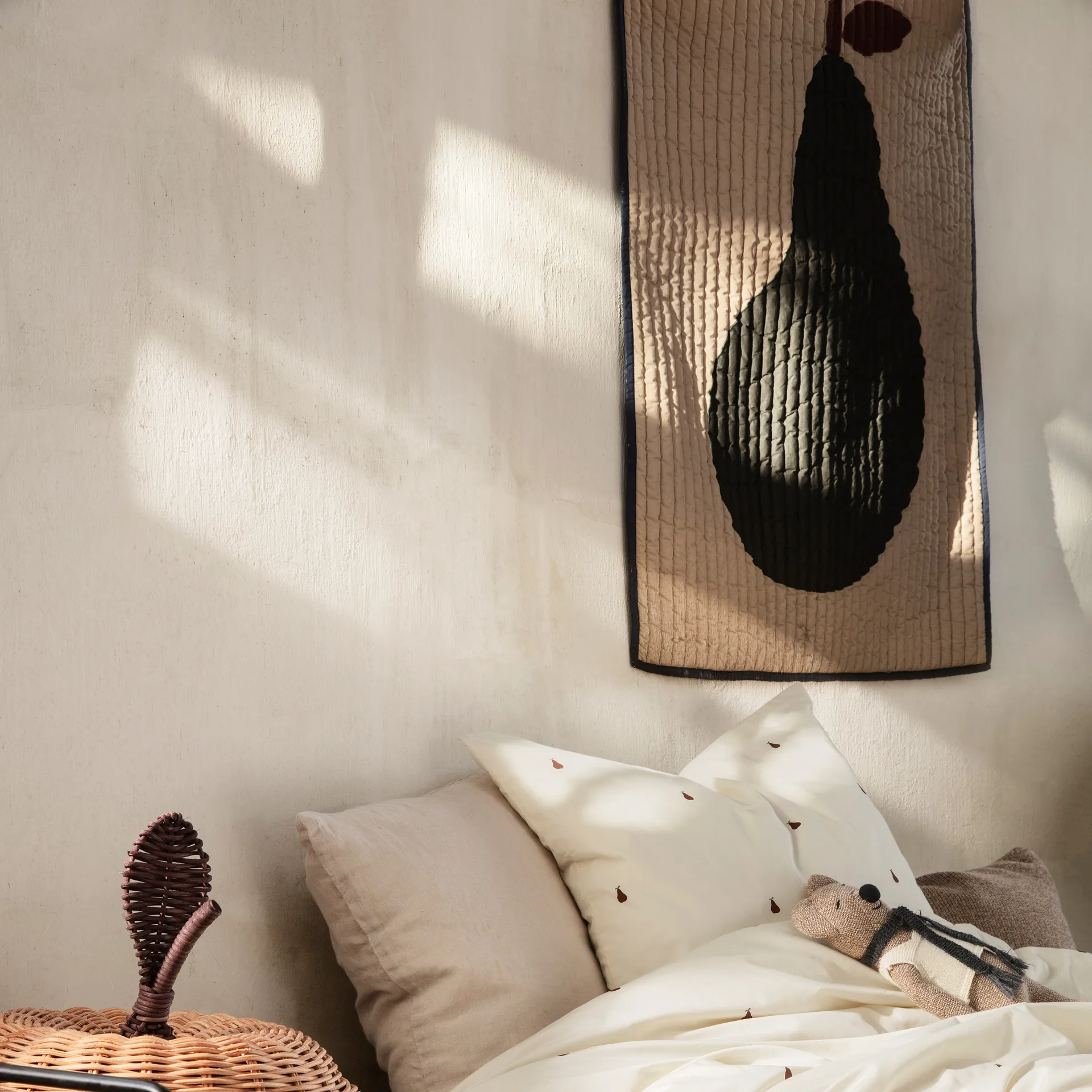 Pear κουβέρτα 80x110 cm, Άμμος-σκούρο πράσινο Ferm Living