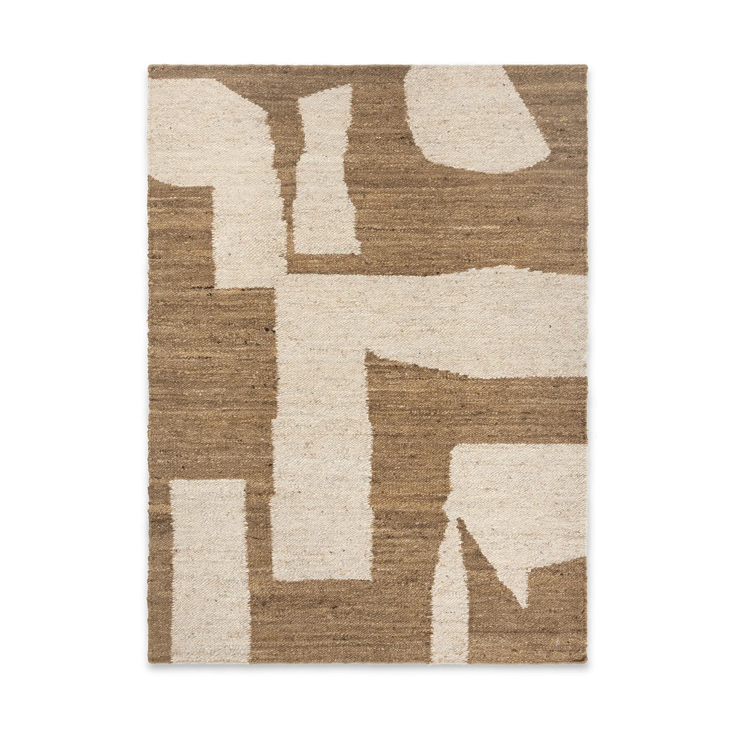 Piece μάλλινο χαλί, Ανοιχτό κρεμ-Τόφι, 140x200 εκ. Ferm Living