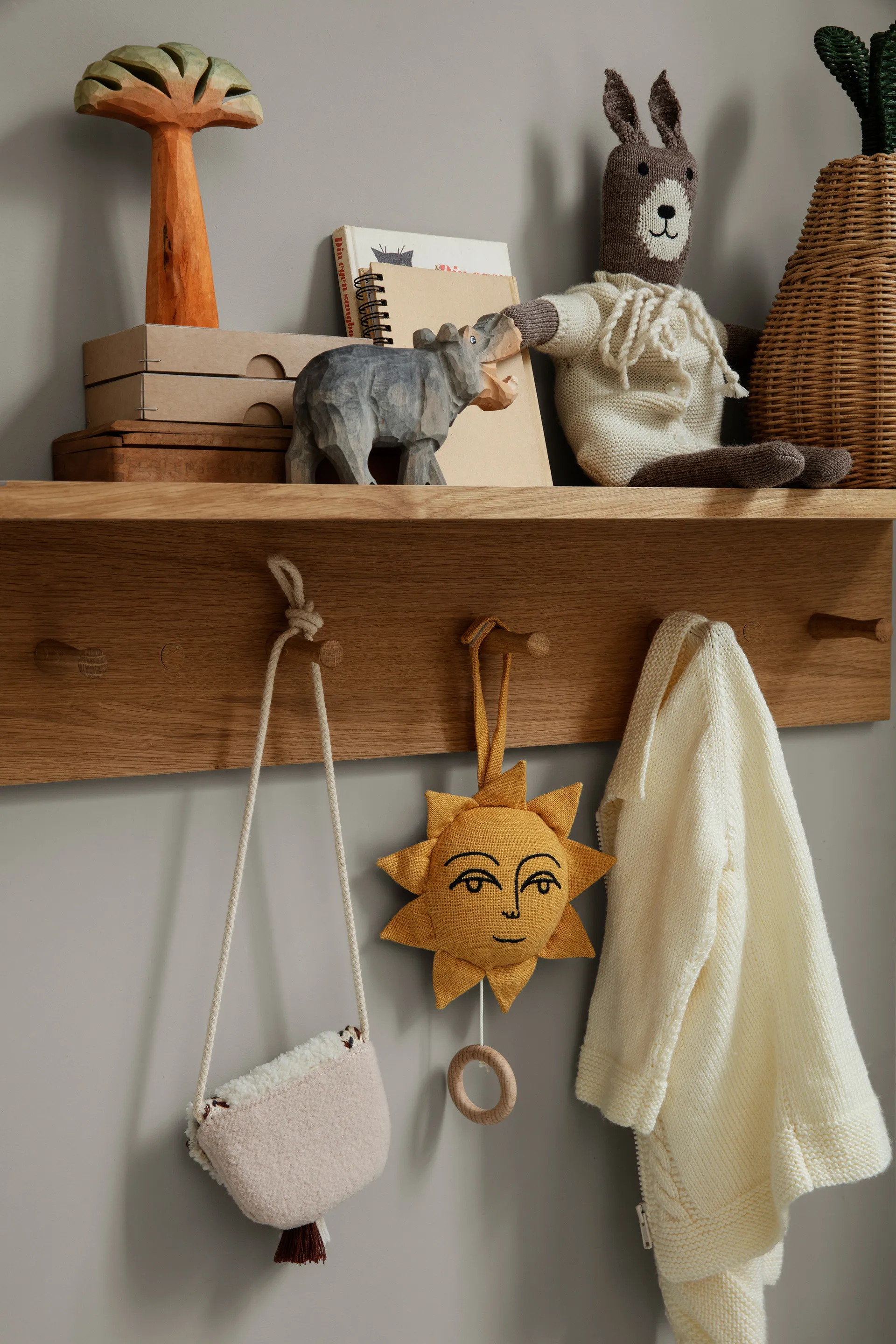 Place Rack άγκιστρα και ράφι δρυς, Μεγάλο Ferm Living