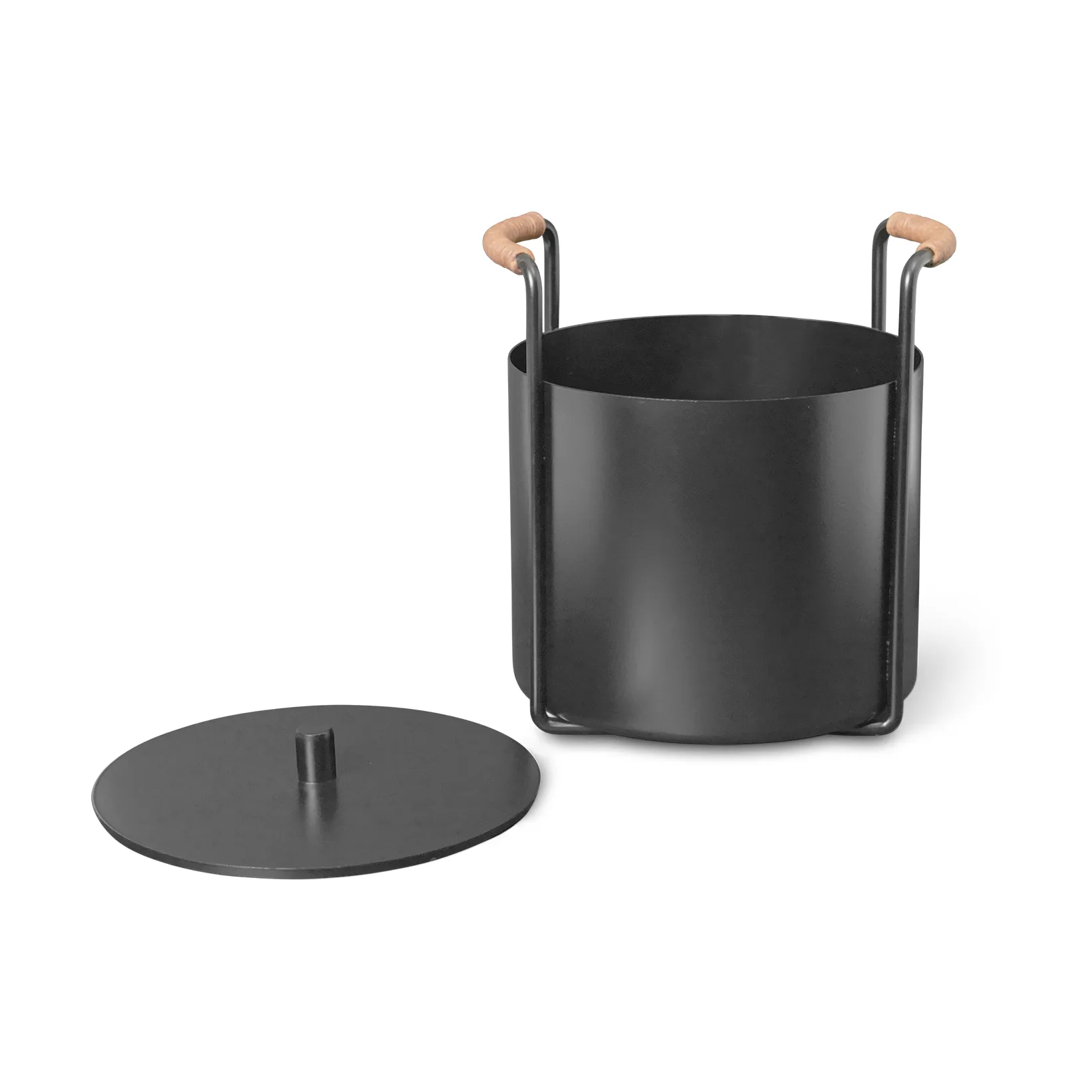 Port καλάθι ξύλων 42x40x32,4 εκ., Black Ferm Living