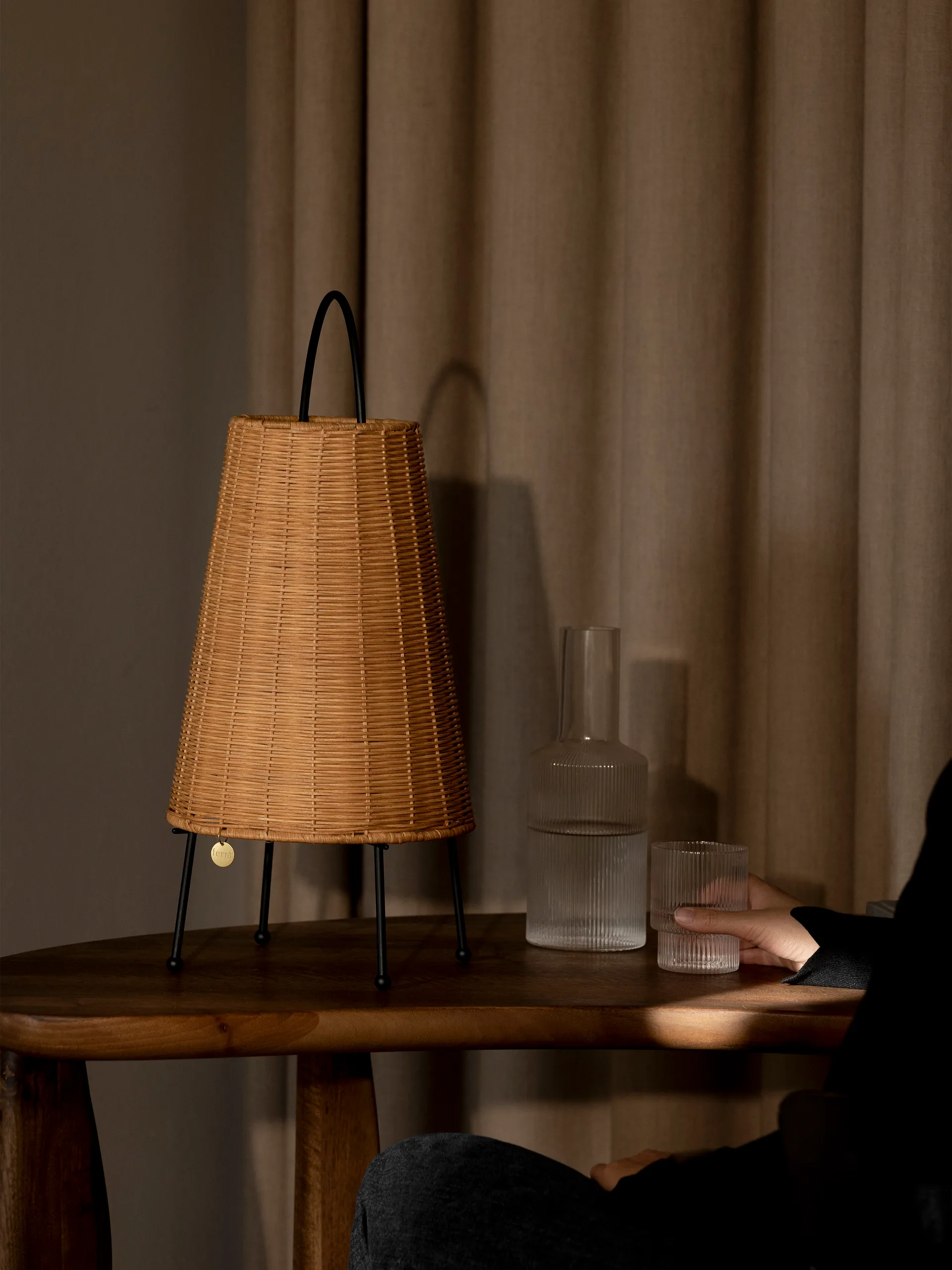 Porti Braided επιτραπέζιο φωτιστικό 50 εκ, Natural Ferm Living